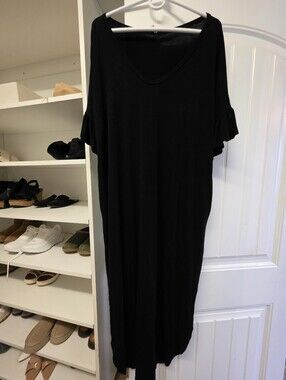 Womens Maxi Dress With Ruffle Sleeves